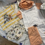 Baby summer clothing sets with cartoon characters