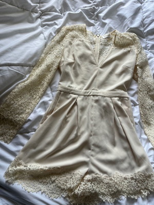 Zimmerman lace romper like new, beige, size XS