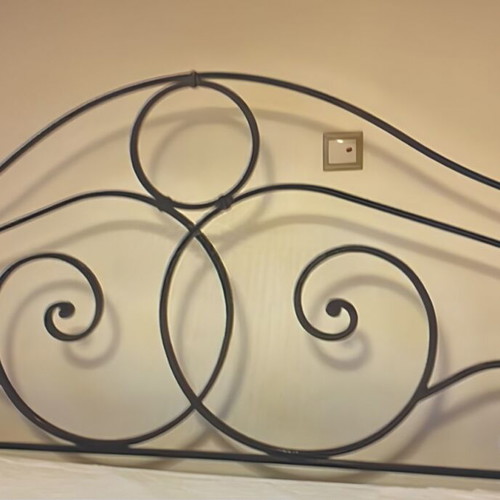 Bedroom furniture set used, solid wood and wrought iron classic style