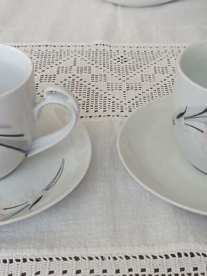Cups and saucers set new, 6 cups and 6 saucers