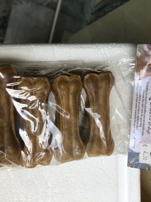 Pet Camelot solid natural bone from beef leather 7.62cm 20gr 10 pieces new