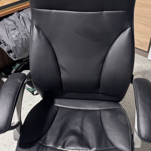 Executive leather chair large used with wear