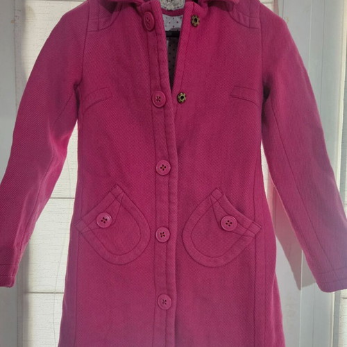 Pepe Jeans wool coat used, pink, winter, mid-length