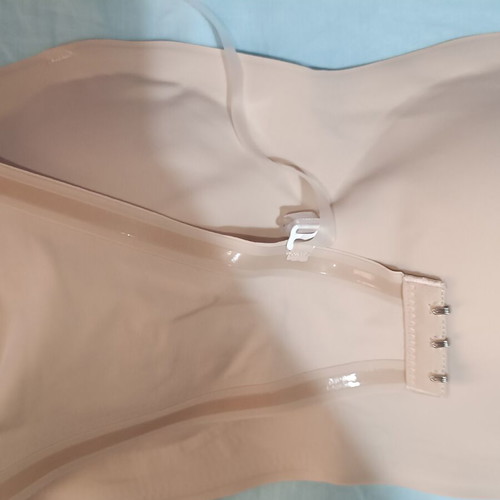 Strapless bra Shein new, beige, size large, removable transparent straps