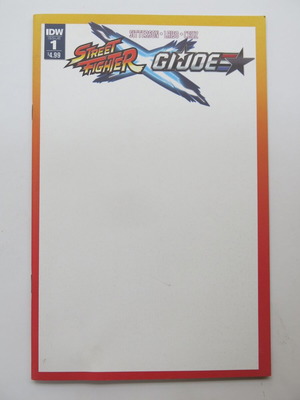 Street Fighter/G.I.Joe Blank Sketch Cover Variant 2016 like new, English