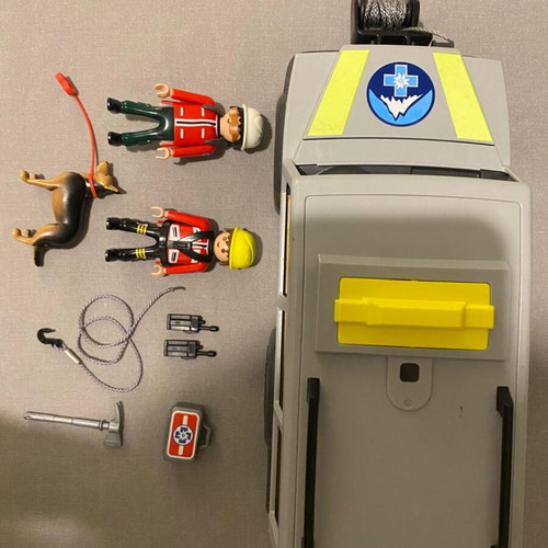 Playmobil Rescue Team used set with missing pieces