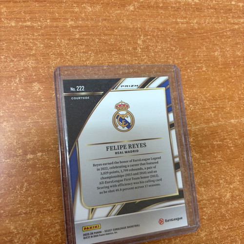 2025-26 Panini Select Euroleague Felipe Reyes White Sparkle Courtside SP card new