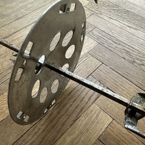 Small rotisserie spit used with corrosion, 45 cm