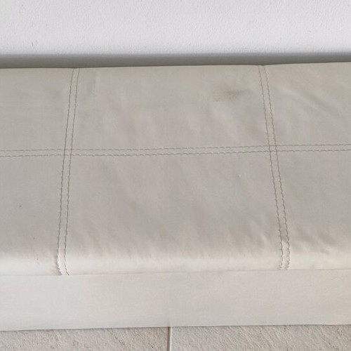 Storage Ottoman Stool used, beige leatherette