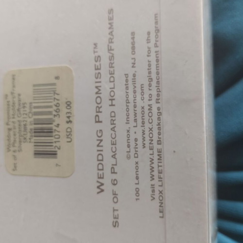 Levox small photo frames new, set of 6 authentic Lenox