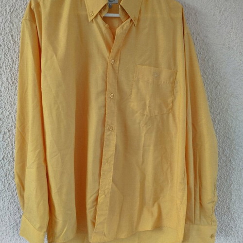 Men's Shirt Large ochre color cotton new