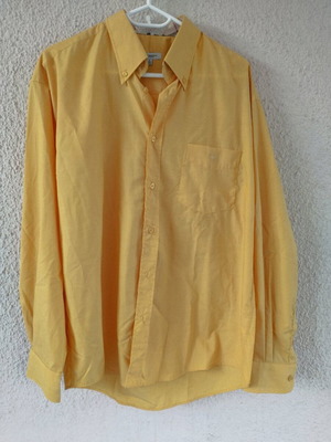 Men's Shirt Large ochre color cotton new