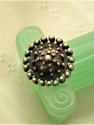 Antique silver handmade brooch used