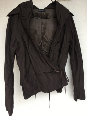 Blacky Dress Berlin summer jacket M like new, brown silk blend