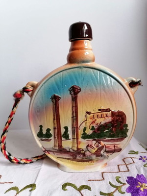 Olympion ceramic flask vintage used