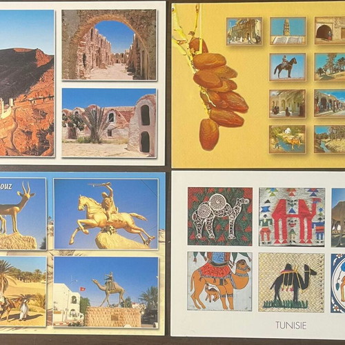 Set of 4 postcards from Tunisia like new