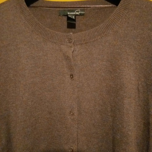 MNG Suit cardigan brown, size M, silk and cashmere, new