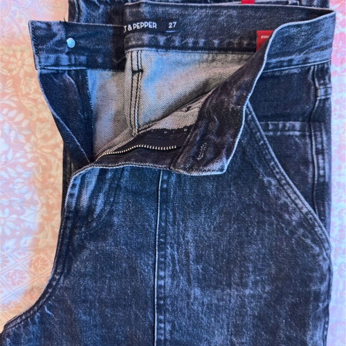 Saltandpepper jeans like new, size M 38 10, black and blue