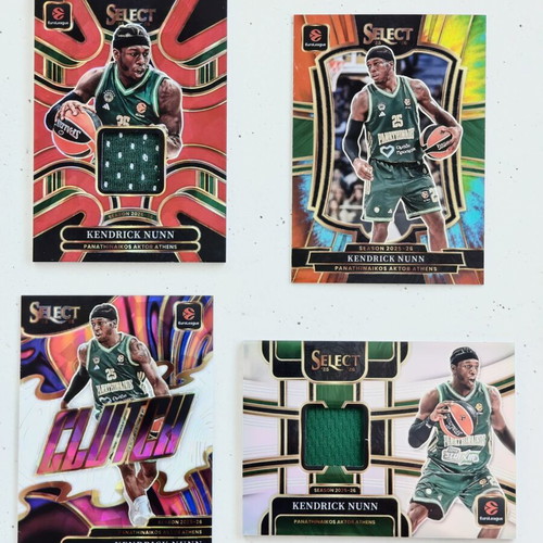 Kendrick Nunn numbered Select basketball cards, patch