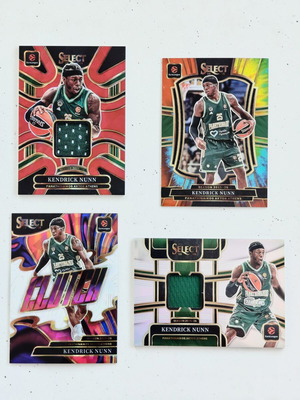 Kendrick Nunn numbered Select basketball cards, patch