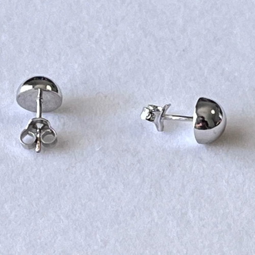 White 14k ball earrings like new