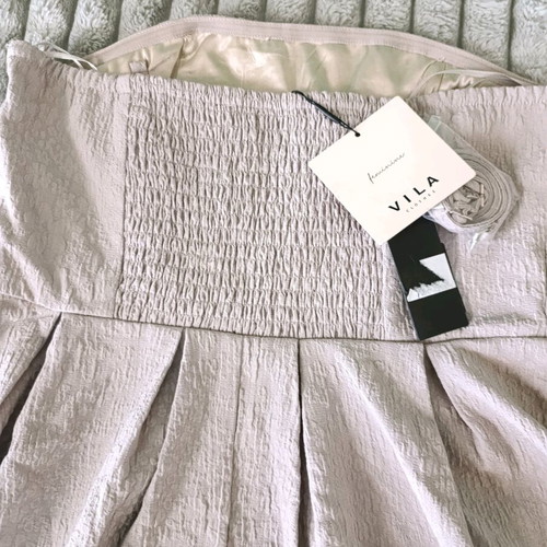 Mini dress Vila new, gray and beige, size M 38 10