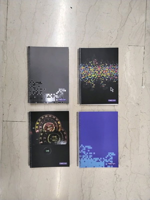 B5 Notebooks pack of 4 new, 3 subjects, 35 sheets each