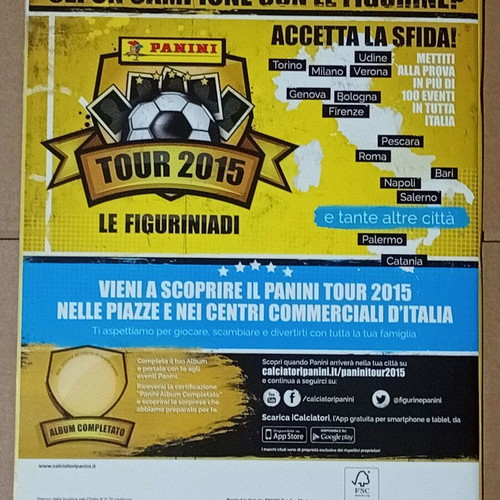 Panini Calciatori 2014-2015 Sticker Album like new with 6 stickers