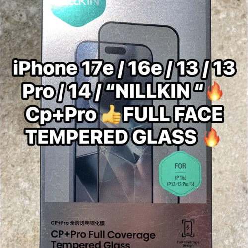 Nillkin CP+Pro Full Face Tempered Glass Screen Protector for iPhone 17e/16e/13/13 Pro/14 new