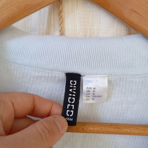 H&M Short Sleeve Polo Shirt like new, blue, size M