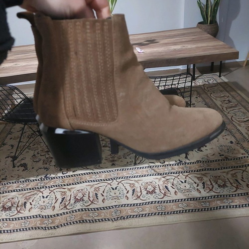 Gianna Kazakou ankle boots used, brown leather, size 36