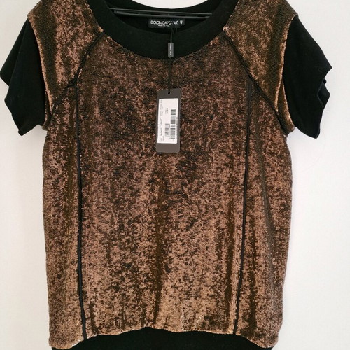 Dolce & Gabbana blouse with bronze sequins new, size M