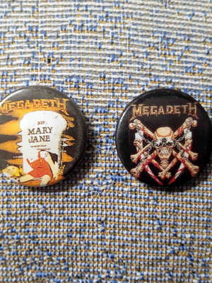 Κονκάρδες Megadeth μεταχειρισμένες, πακέτο 2 τεμαχίων