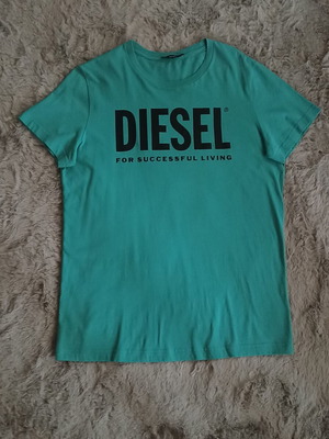 Diesel ανδρικό T-shirt καινούργιο, μέγεθος L, slim fit, τυρκουάζ