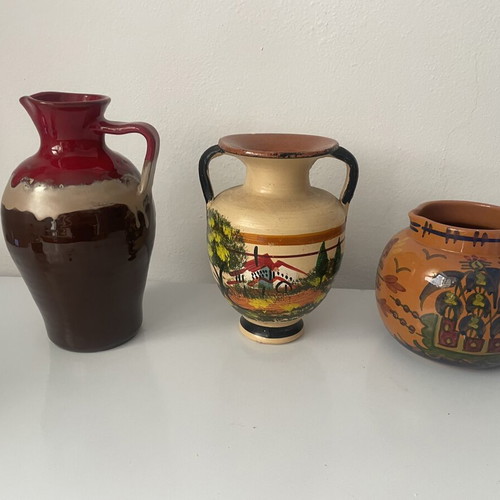 Handmade ceramic vases like new, set of 3