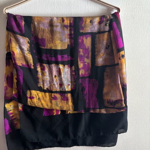 Multicolored scarf used 90x188 without damage
