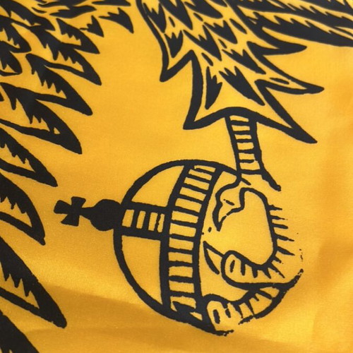 Byzantine flag 87 x 128 cm like new, yellow with double-headed eagle