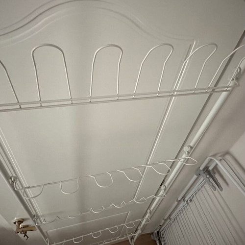 Door shoe rack used, hanging white 175x60 with 6 rows