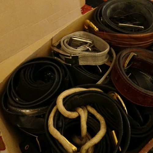 Belts used, various and many
