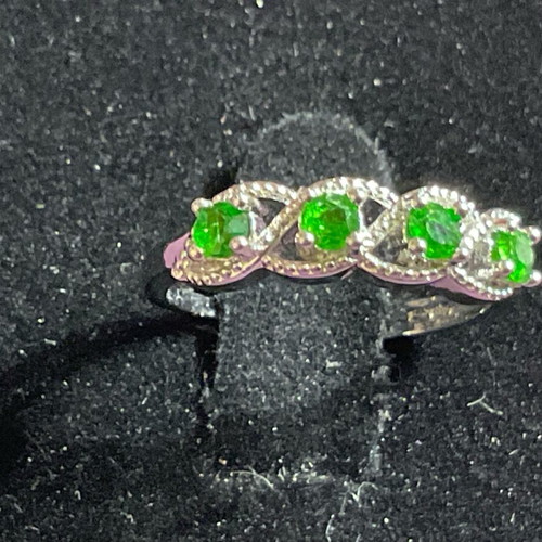 Diopside ring one size with authentic stone