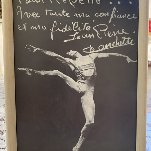 Vintage Rudolf Nureyev Ballet Photograph with Jean-Pierre Franchetti Autograph used