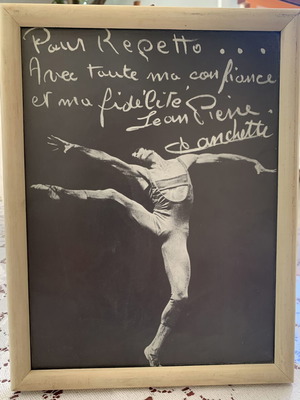 Vintage Rudolf Nureyev Ballet Photograph with Jean-Pierre Franchetti Autograph used