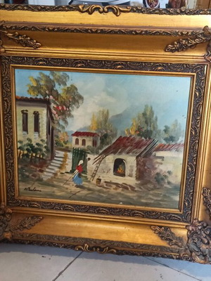 Painting used 85x75 with carved frame