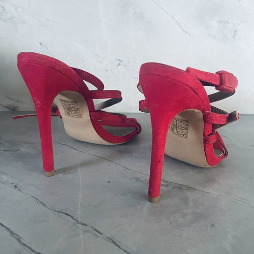Red Strappy Heeled Sandals Scarlet Edition EU38 new