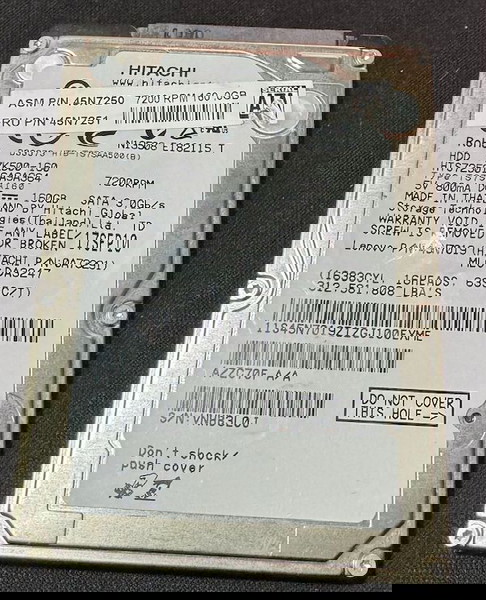 Σκληρός δίσκος 2.5" Hitachi 7200rpm 500GB