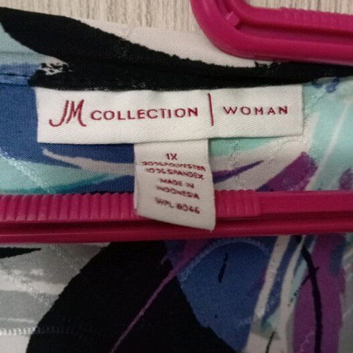 Women's short-sleeve blouse JM Collection XL multicolor like new