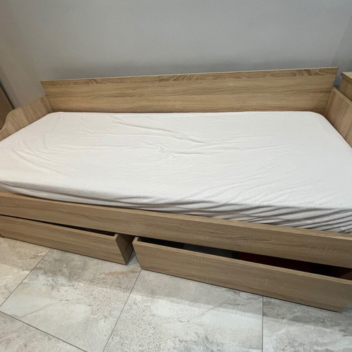 Sofa bed like new with storage and wheels