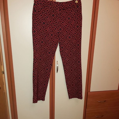 Nema women's pants new, elastic, large, red with black