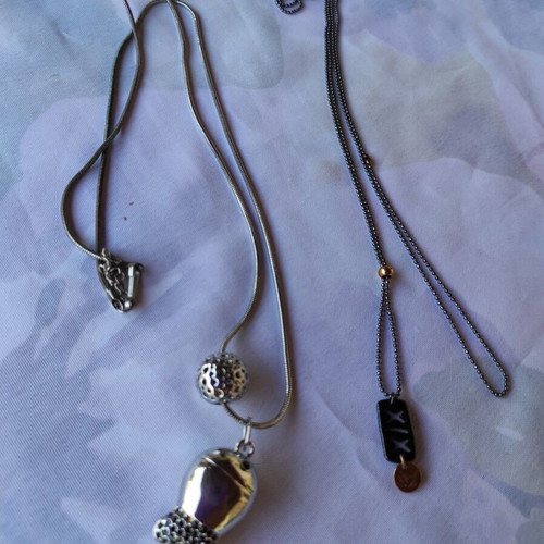 Long necklaces used, set of 2