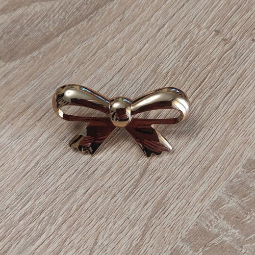 Decorative metal bow ribbon label 4.8cm new